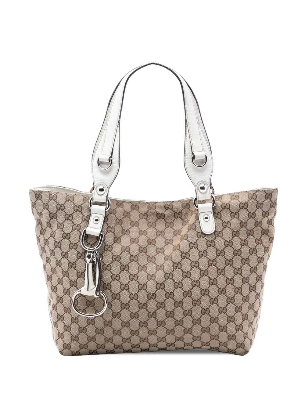 Gucci Pre-Owned 2016-2025 Medium GG Canvas Icon Bit tote bag - Bianco