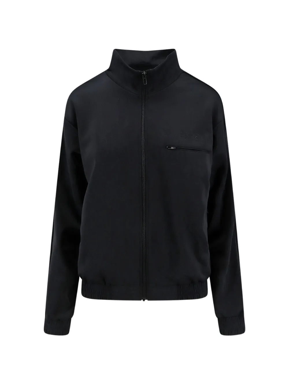 MM6 Maison Margiela logo-print zip-up sweatshirt - Nero