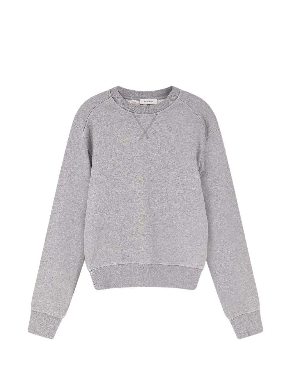 ENTIRE STUDIOS crew-neck ribbed sweatshirt - Grigio