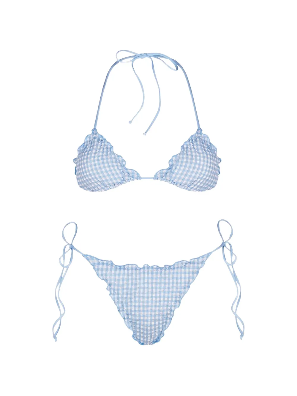 MC2 Saint Barth Sagitami bikini met vichy patroon Blauw