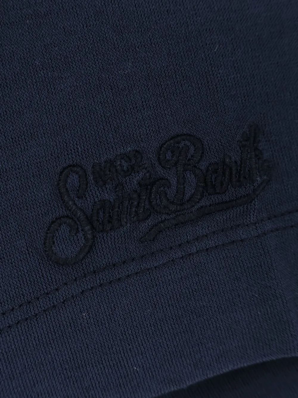 MC2 Saint Barth Katoenen-crêpe T-shirt met geborduurd logo Blauw