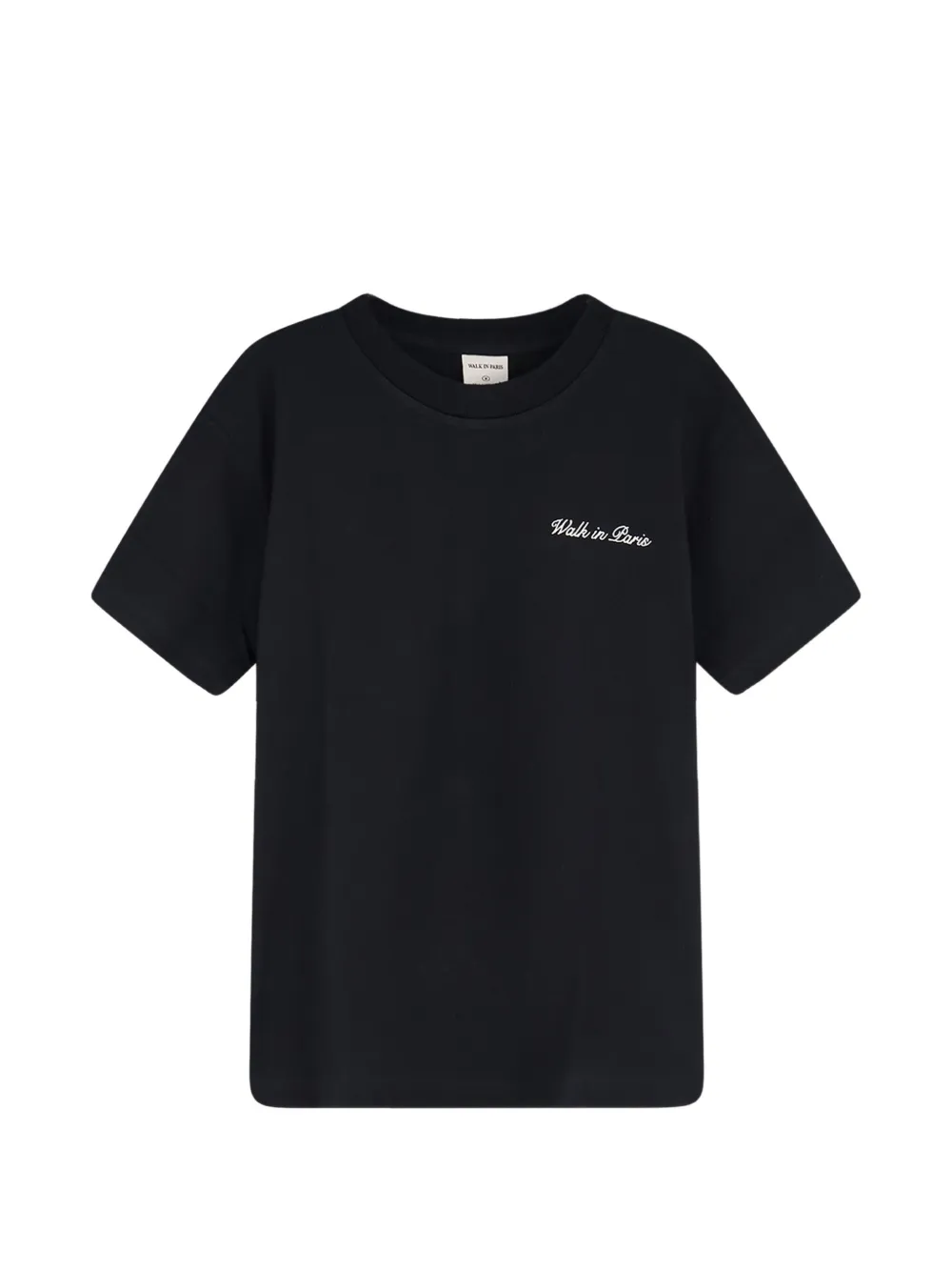 WALK IN PARIS logo-embroidered round-neck T-shirt - Schwarz