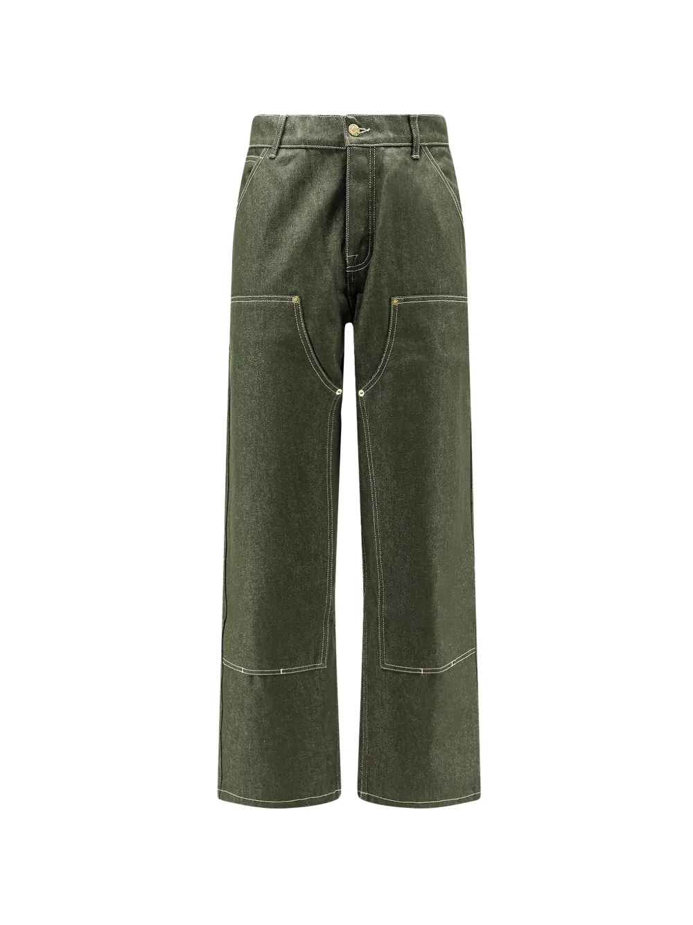 WALK IN PARIS double knee logo embroidery trousers - Verde
