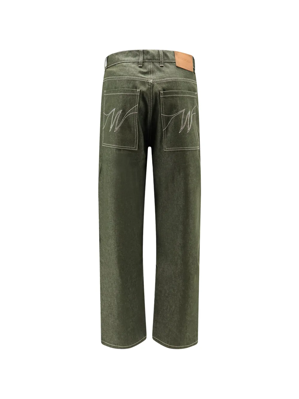 WALK IN PARIS Broek met geborduurd logo Groen