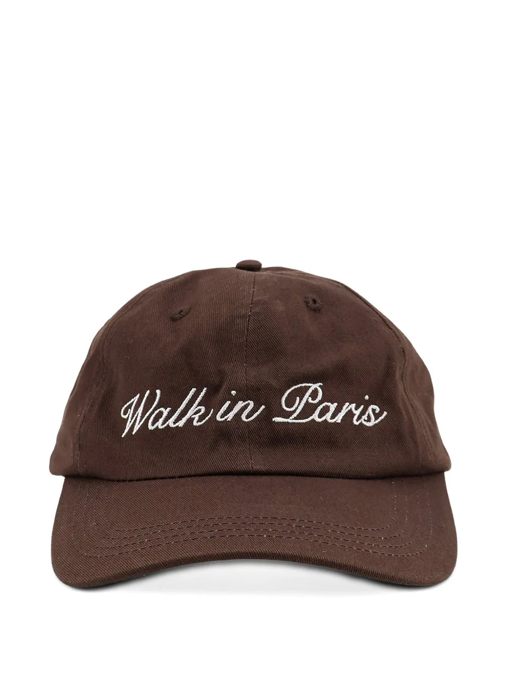 WALK IN PARIS embroidery baseball cap - Marrone