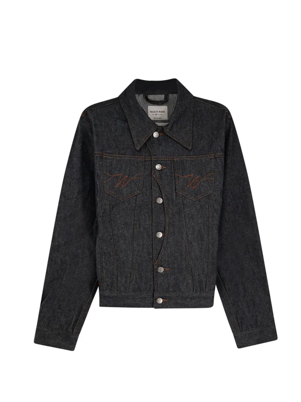 WALK IN PARIS embroidered denim jacket - Blu