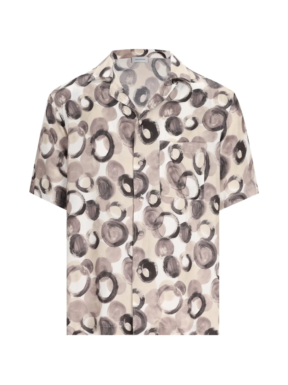Tagliatore graphic-print patch-pocket shirt - Grigio