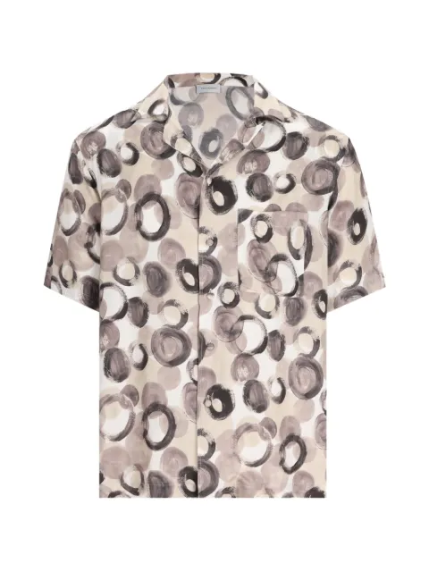Tagliatore graphic-print patch-pocket shirt