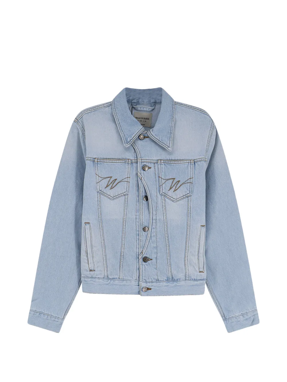 WALK IN PARIS Postman's chest-pocket denim jacket - Blu