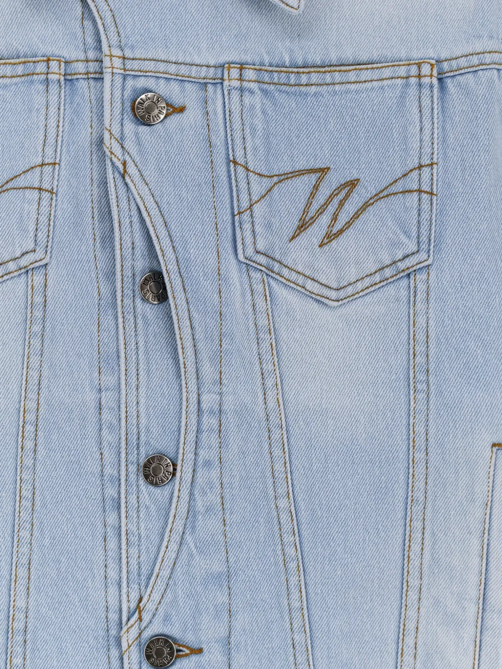WALK IN PARIS Postman's denim jack met borstzak Blauw
