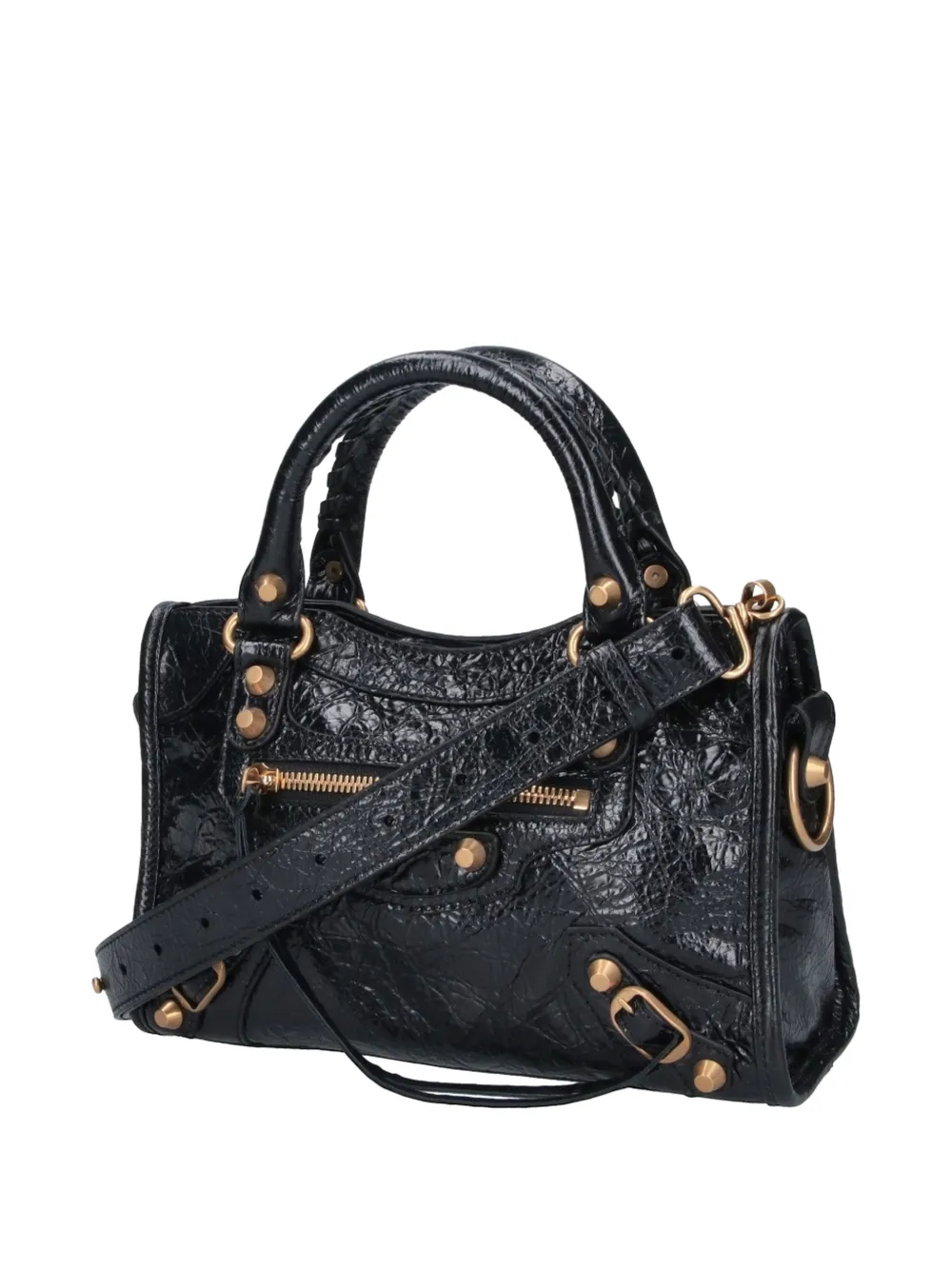  Balenciaga Stud-embellished Mini Bag - Black 