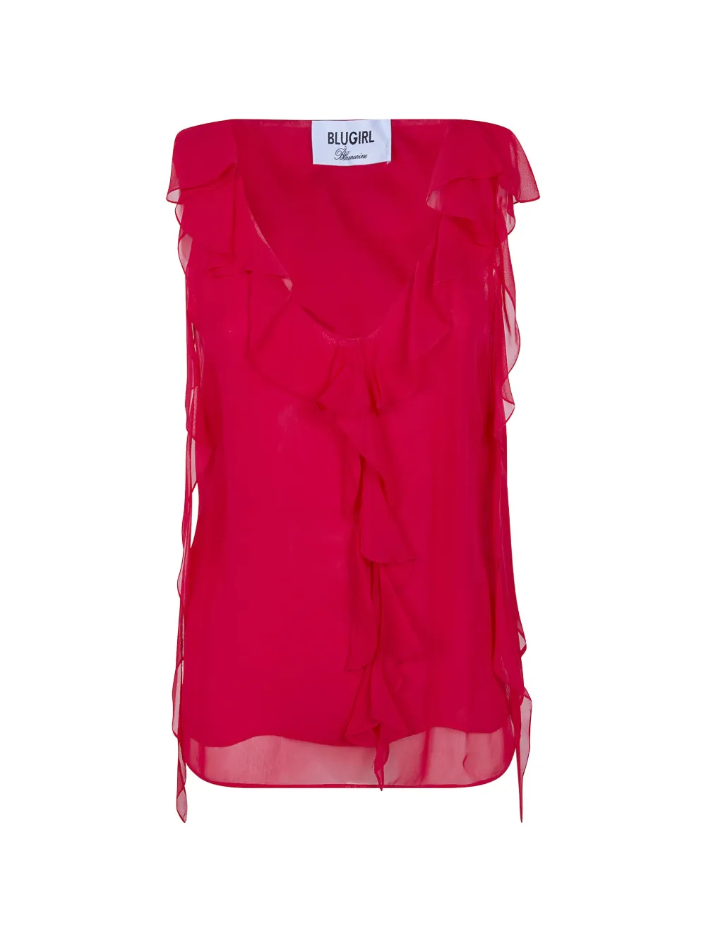 Blugirl ruffled silk top - Rosa