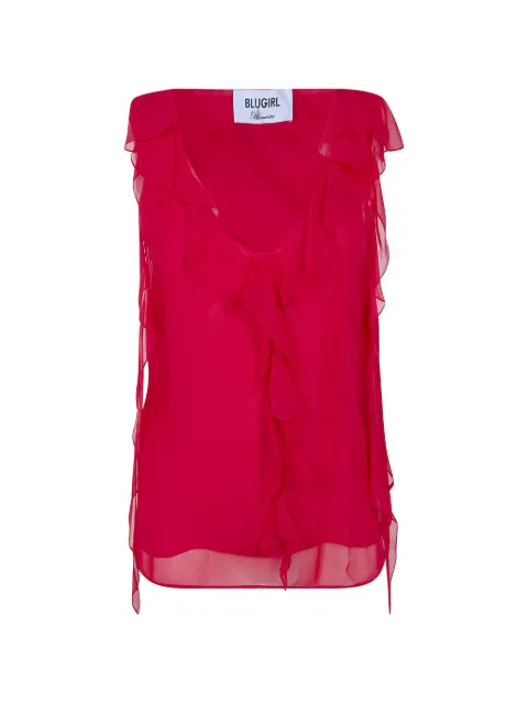 Blugirl ruffled silk top