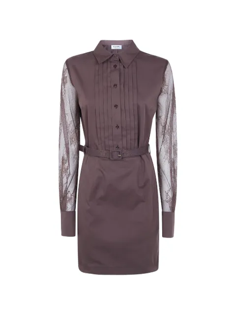 Blugirl lace-panel pintuck dress