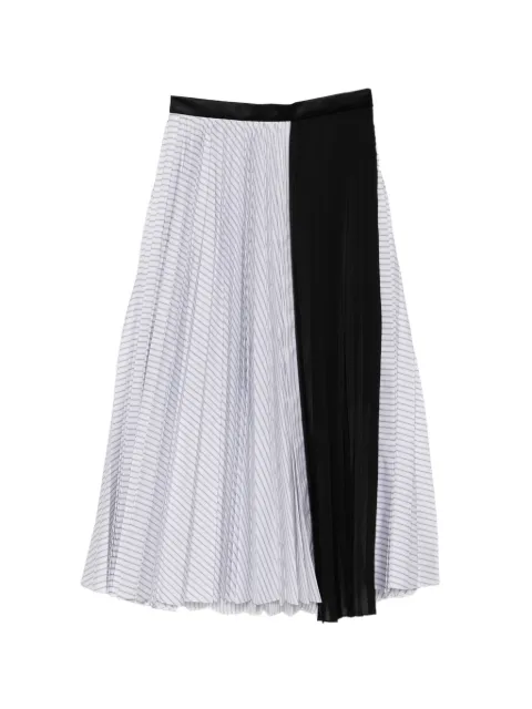 sacai — striped pleated midi skirt