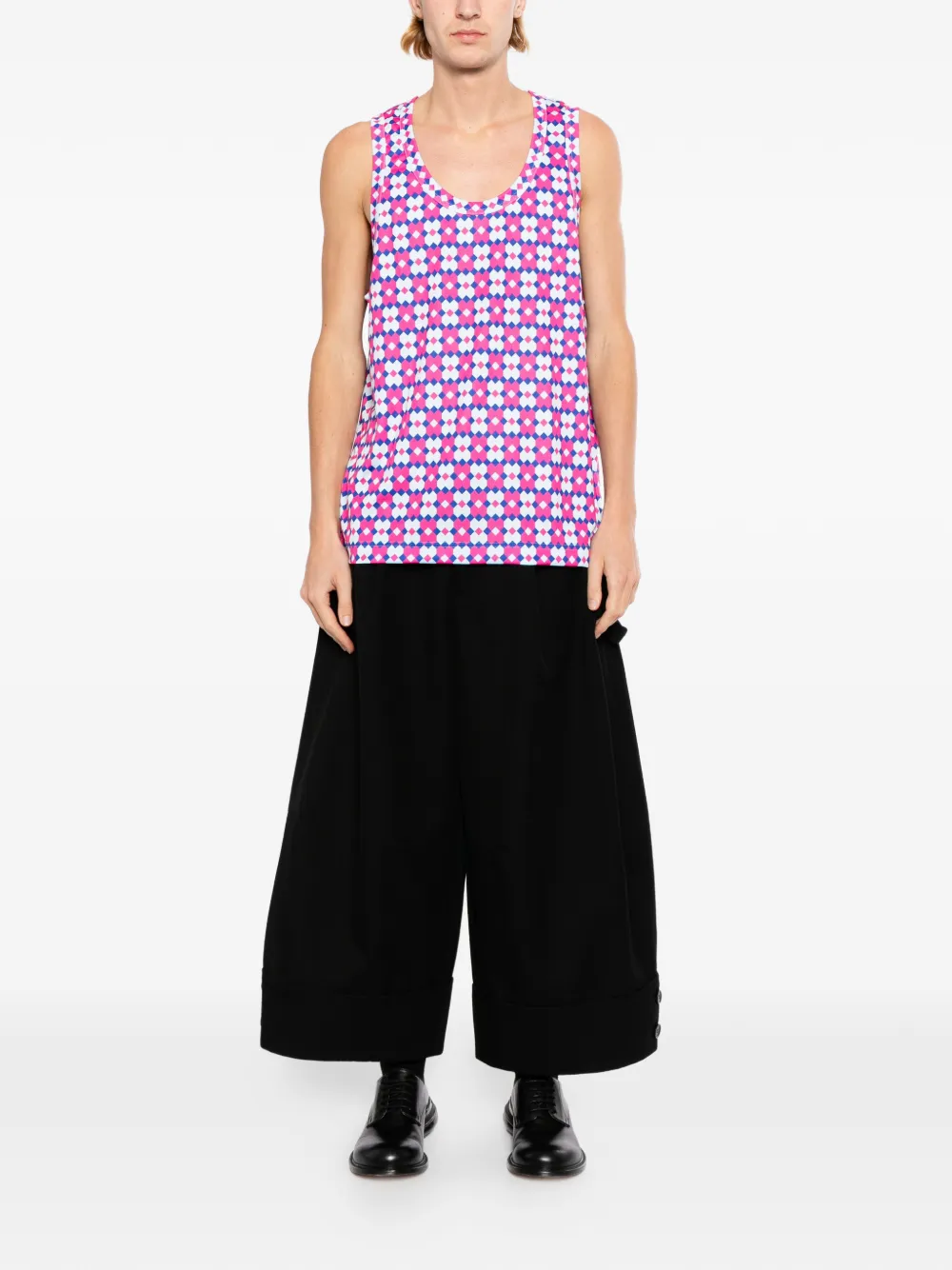 Comme des Garçons Homme Plus Top met patroon Roze