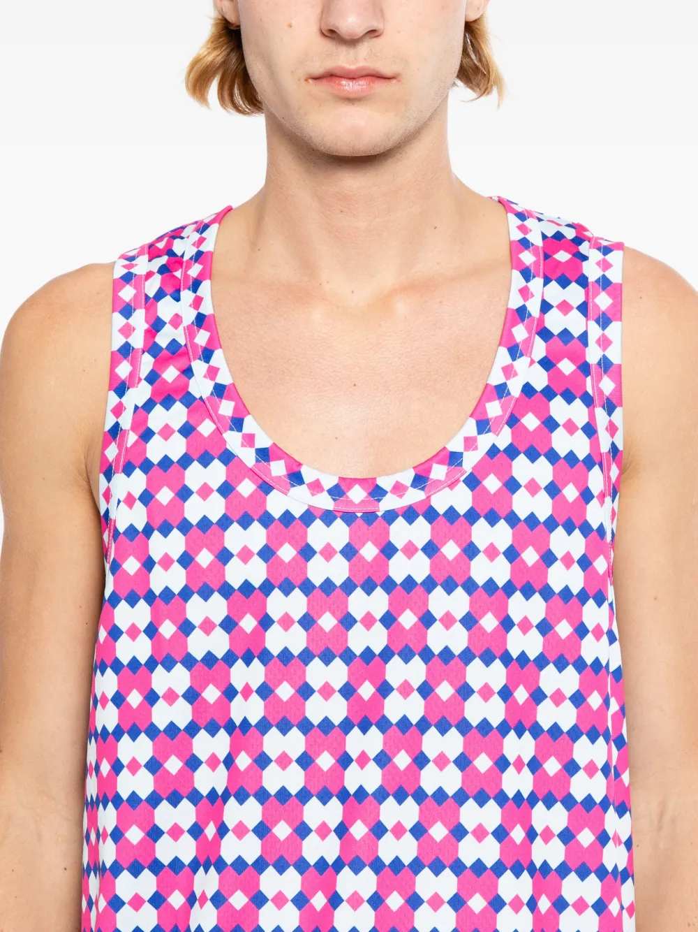 Comme des Garçons Homme Plus Top met patroon Roze