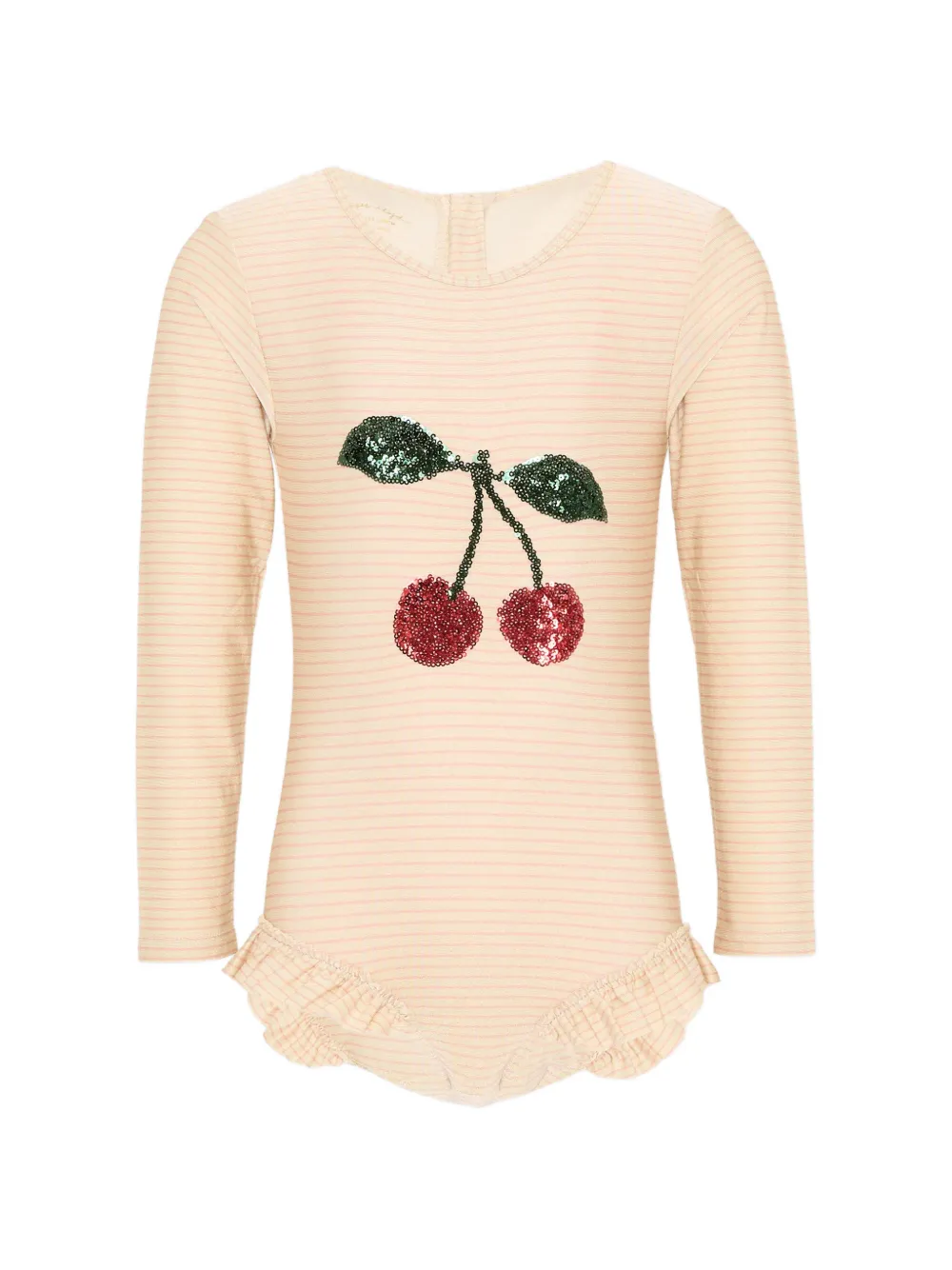 Konges Sløjd Jade cherry striped swimsuit - Toni neutri