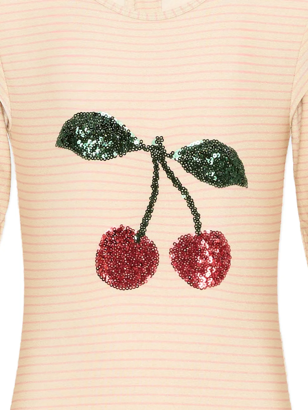  Konges Sløjd Jade Cherry Striped Swimsuit - Neutrals 