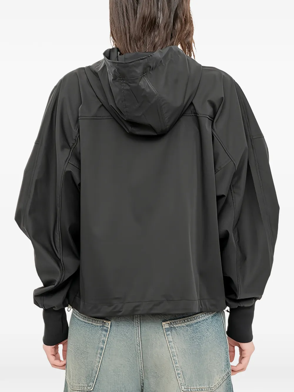 Andrea Ya'aqov Oversized jack met capuchon Zwart