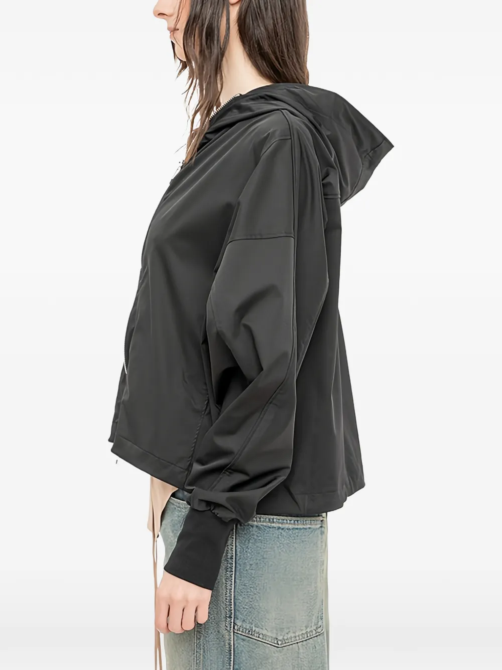 Andrea Ya'aqov Oversized jack met capuchon Zwart