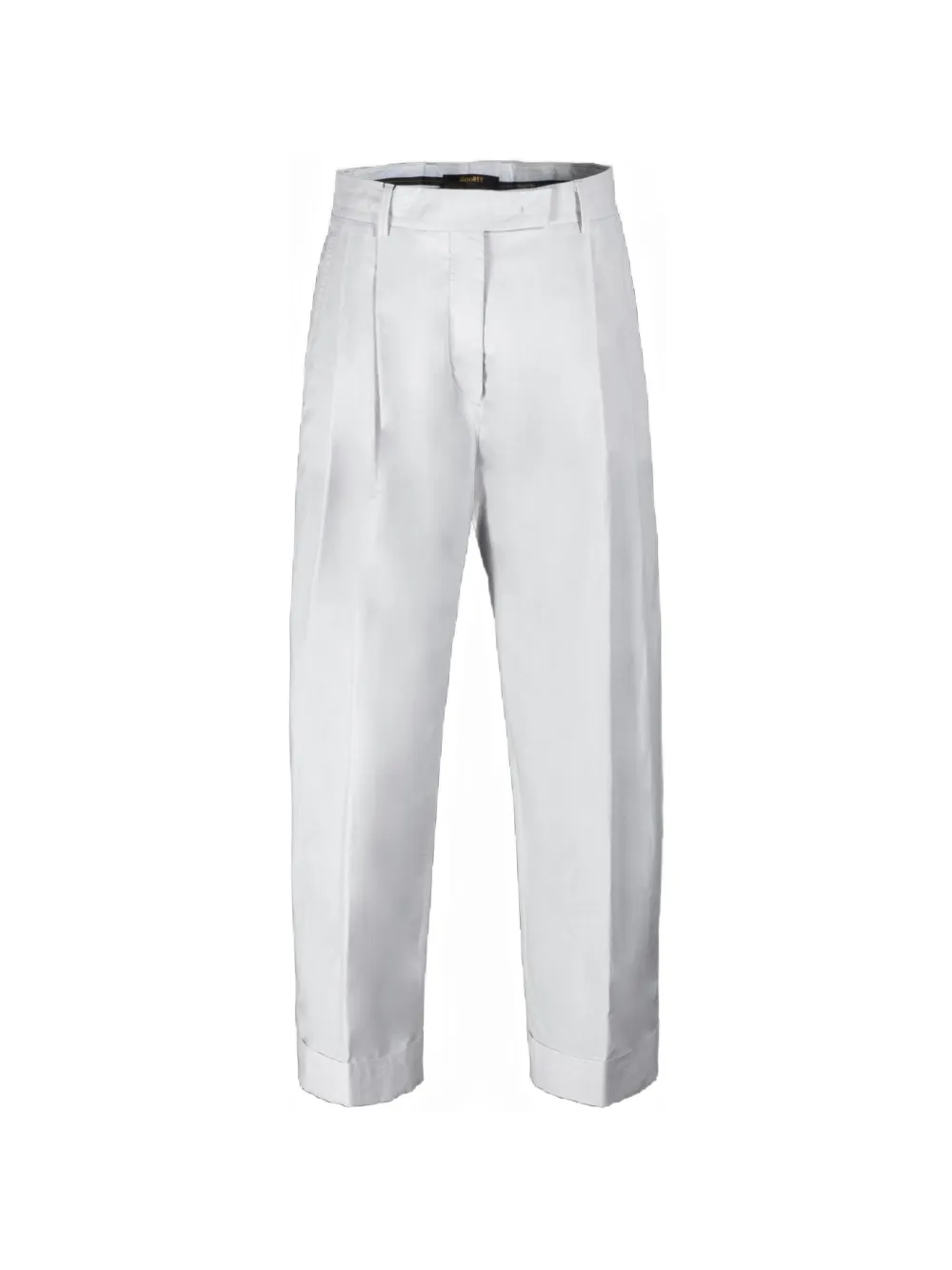 Moorer Ruth-wfc Pleated Cotton Trousers In White