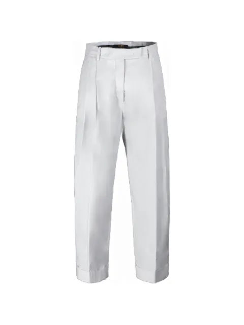 Moorer RUTH-WFC pleated cotton trousers