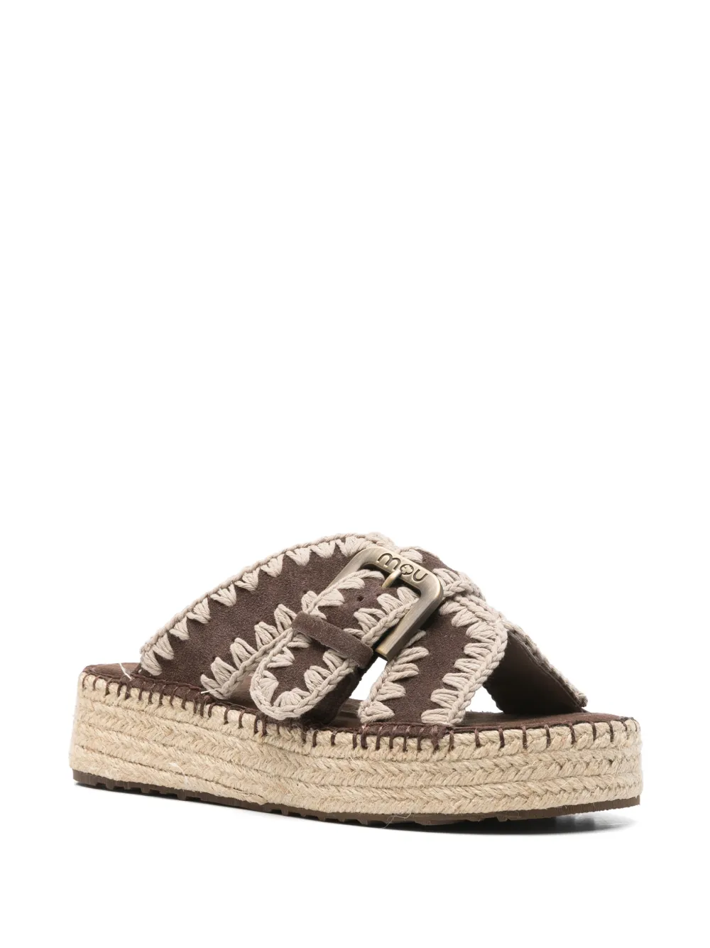 Mou Sandalen met gesp en bandjes Bruin