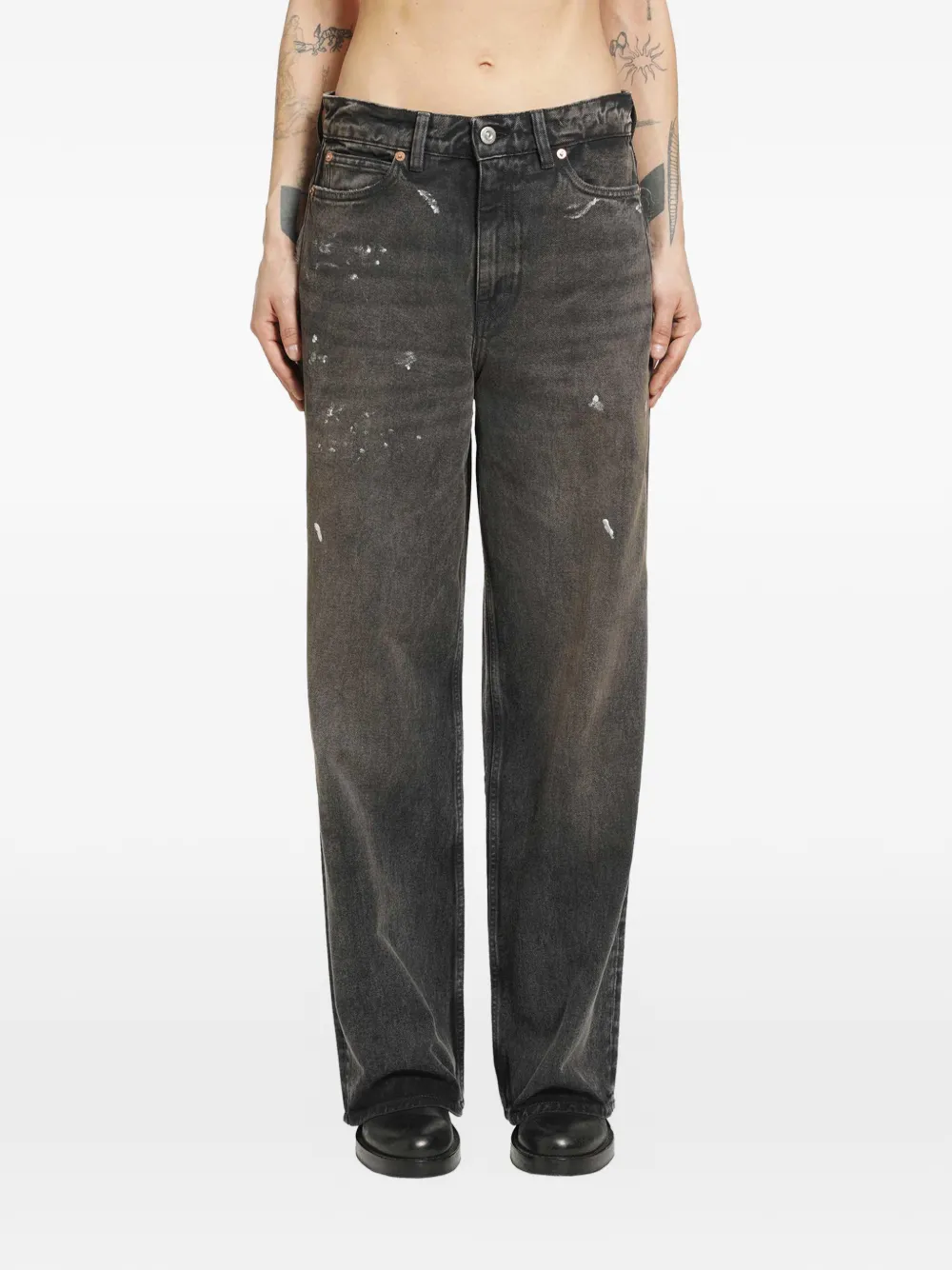 OUR LEGACY Jeans mit Farbklecks-Print - Grau