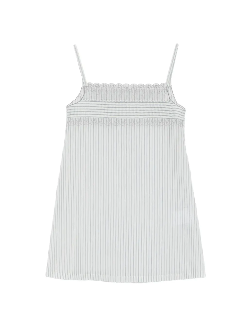 Low Classic striped lace mini dress - Bianco