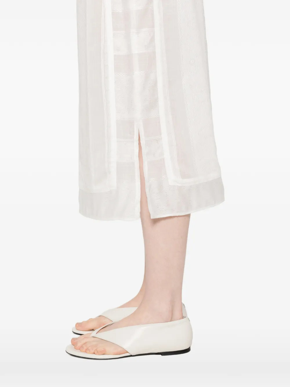Low Classic Gelaagde midi-rok Wit