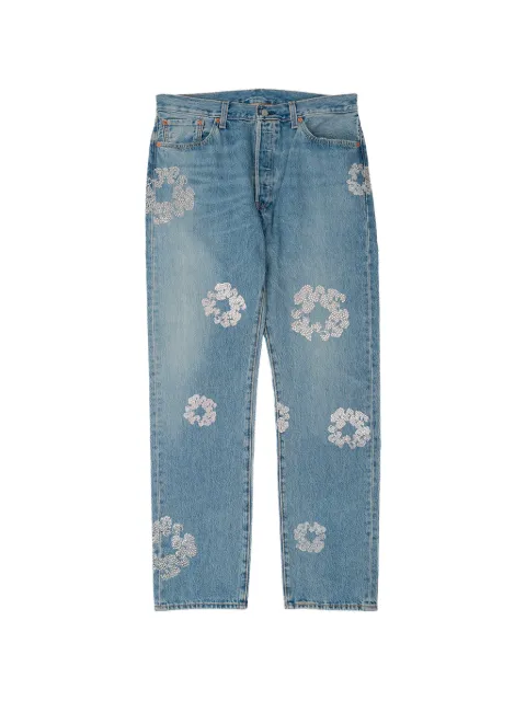 Denim Tears crystal-embellished straight-leg jeans
