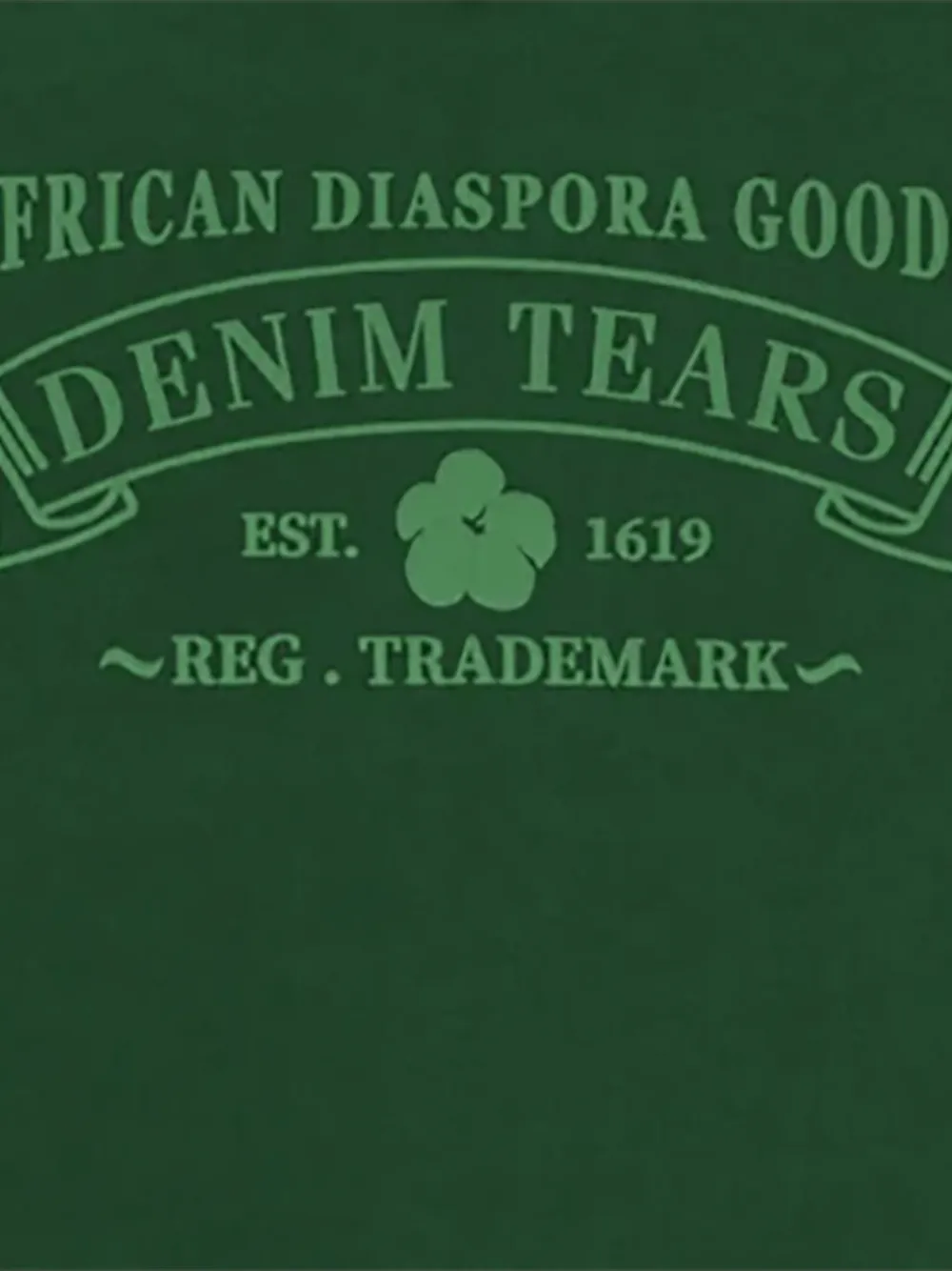 Denim Tears ADG T-shirt met korte mouwen en logo-print Groen