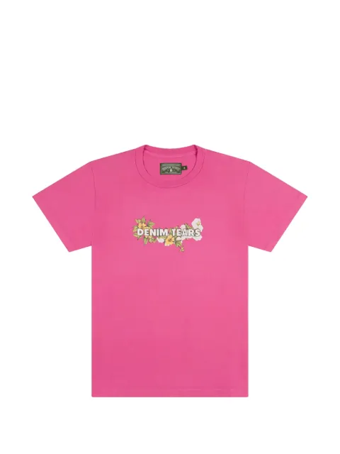 Denim Tears T-Shirt mit Blumen-Logo
