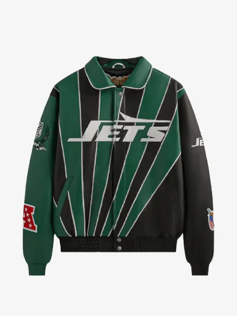 KITH x Jeff Hamilton NFL Jets varsity jacket