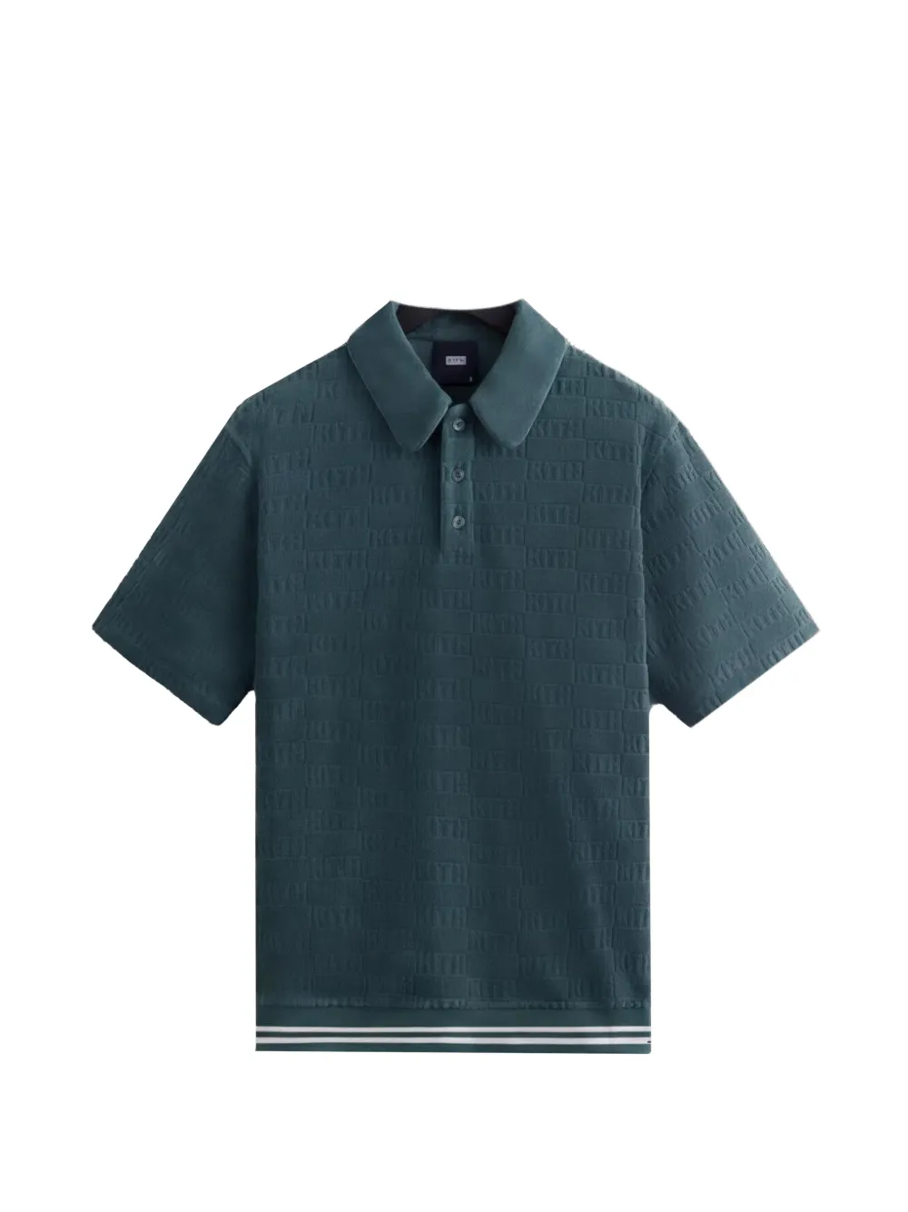 KITH Graham logo-embossed short-sleeve polo shirt - Verde