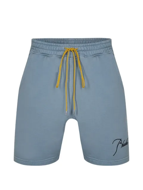 RHUDE logo-embroidered shorts