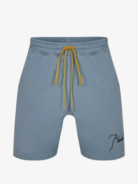 RHUDE logo-embroidered shorts