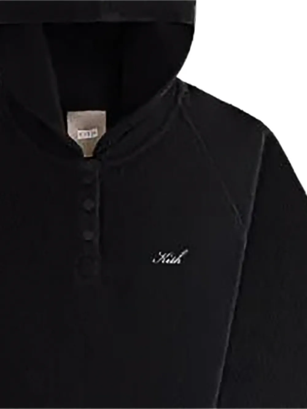  Kith Hillside Henley Hoodie - Negro 