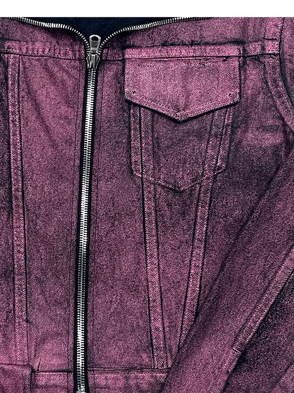 SP5DER x Levi's denim jack met metallic wassing Paars