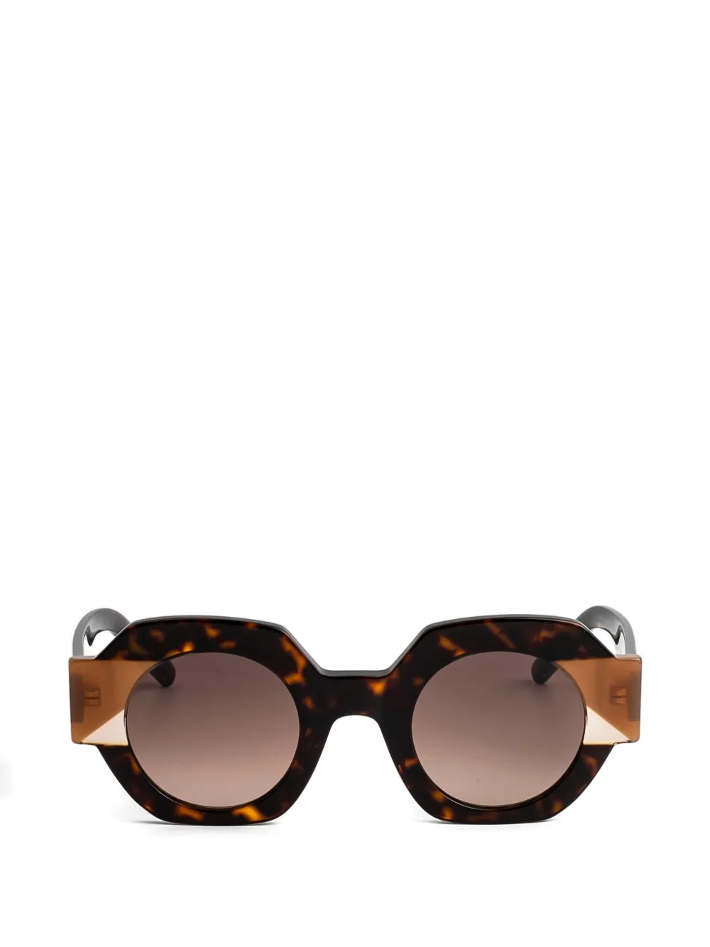 Kaleos Gun geometric sunglasses - Marrone