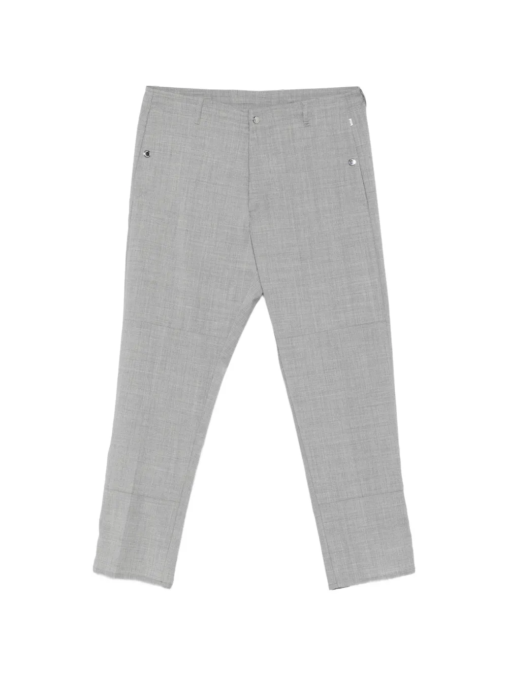 New York Resident Lubbock touch-strap slub-texture trousers - Grigio