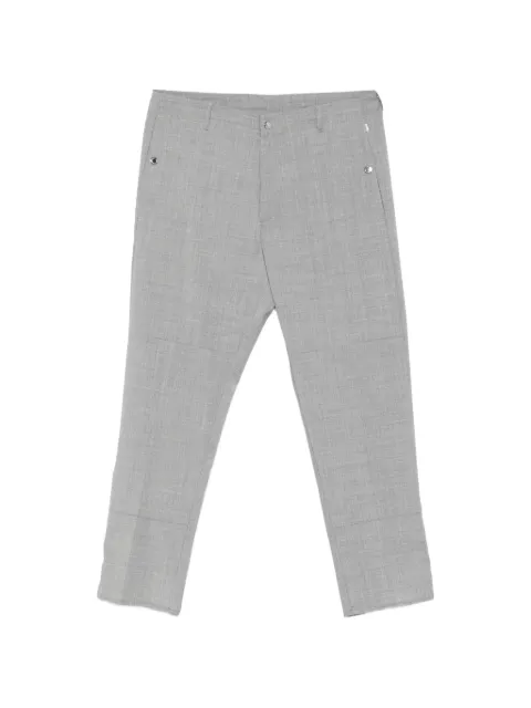 New York Resident Lubbock touch-strap slub-texture trousers