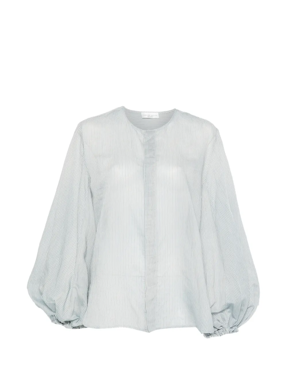 Roberto Collina striped balloon-sleeve shirts - Blau