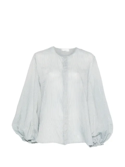 Roberto Collina striped balloon-sleeve shirts