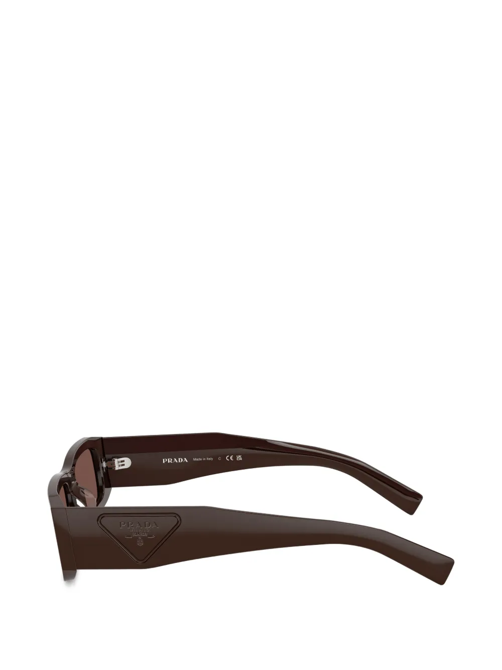 Prada Eyewear Zonnebril met logo Bruin