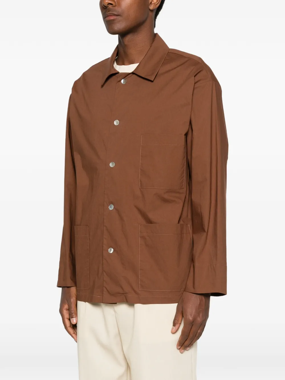 IMPERIAL Shirtjack met opgestikte zak Bruin