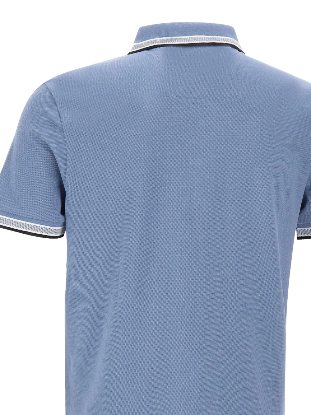 BOSS Pique gestreept poloshirt Blauw
