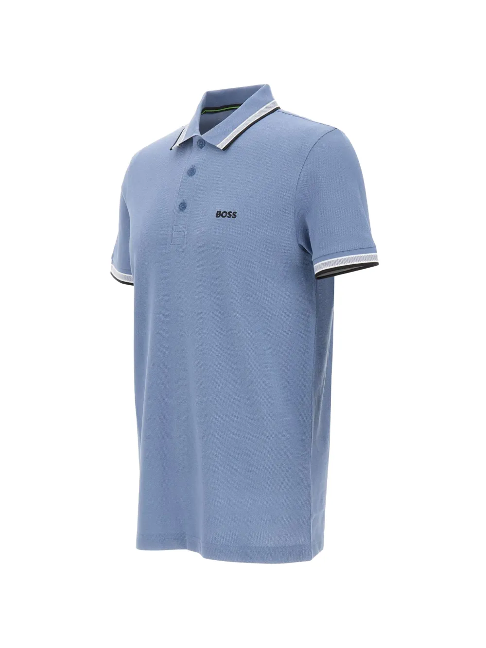 BOSS Pique gestreept poloshirt Blauw