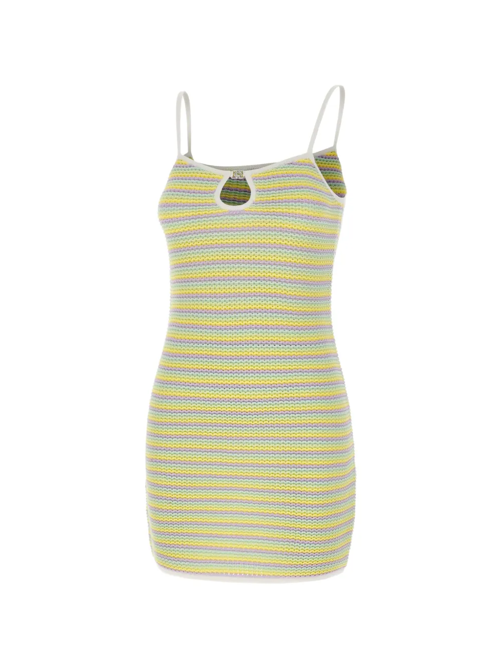 Casablanca Bourgeois striped keyhole knit dress - Giallo